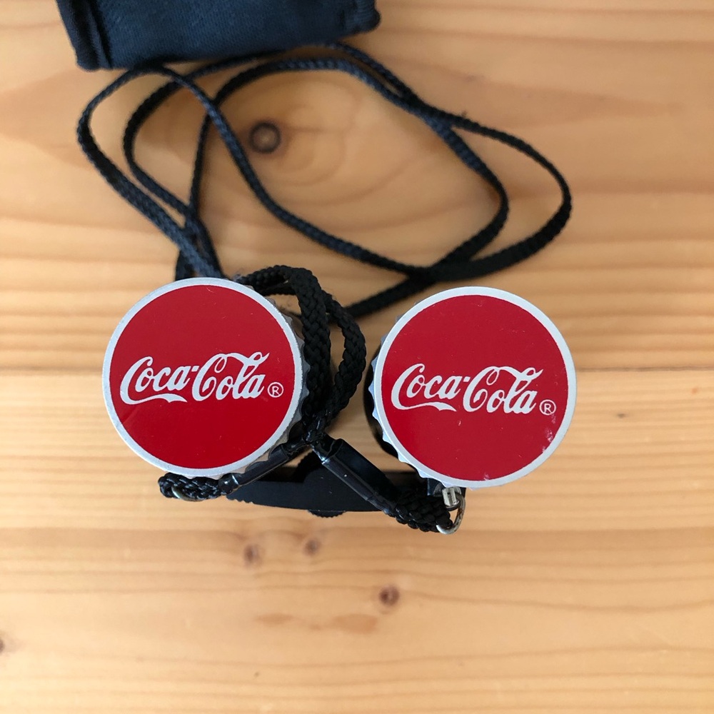 Coca Cola Black Bottle-Shaped Binoculars w/Black Holster Carrying Case - Picture 4 of 11
